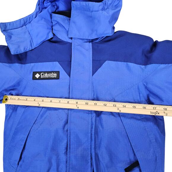 Columbia Jacket Kid Size 7 8 Purple Tectonite Heavyweight Down Hooded Snow Coat - Picture 13 of 16